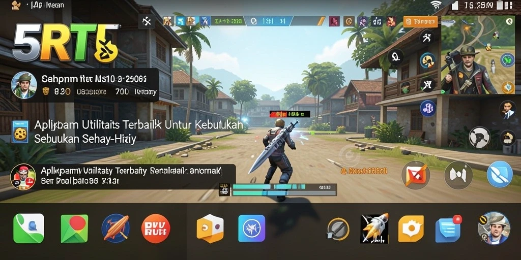 Tampilan antarmuka aplikasi 5RT yang menarik dan fungsional.