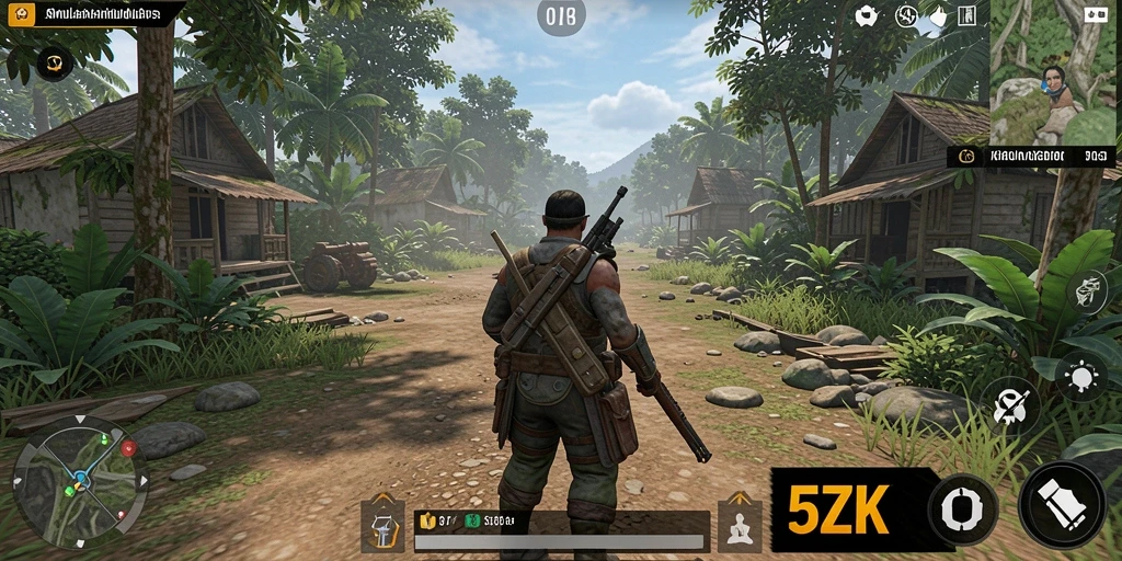 Tampilan gameplay <strong>5ZK</strong> yang realistis dan interaktif.