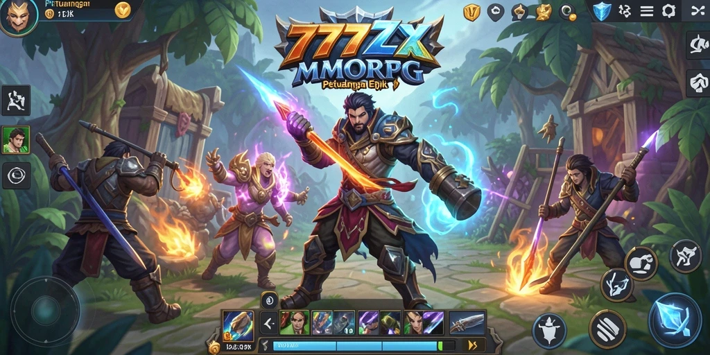 Tangkapan layar menunjukkan gameplay seru dalam 777ZX dengan pertarungan yang intens.
