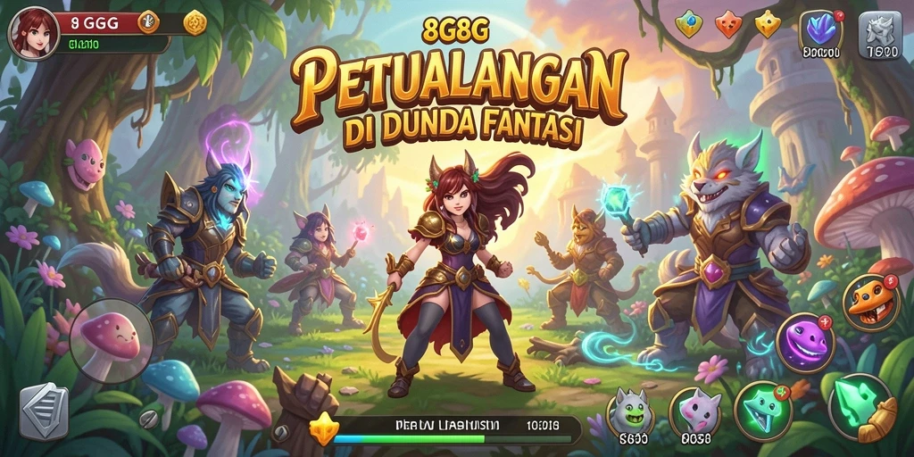 Tampilan gameplay seru dari 8G8G di dunia petualangan.