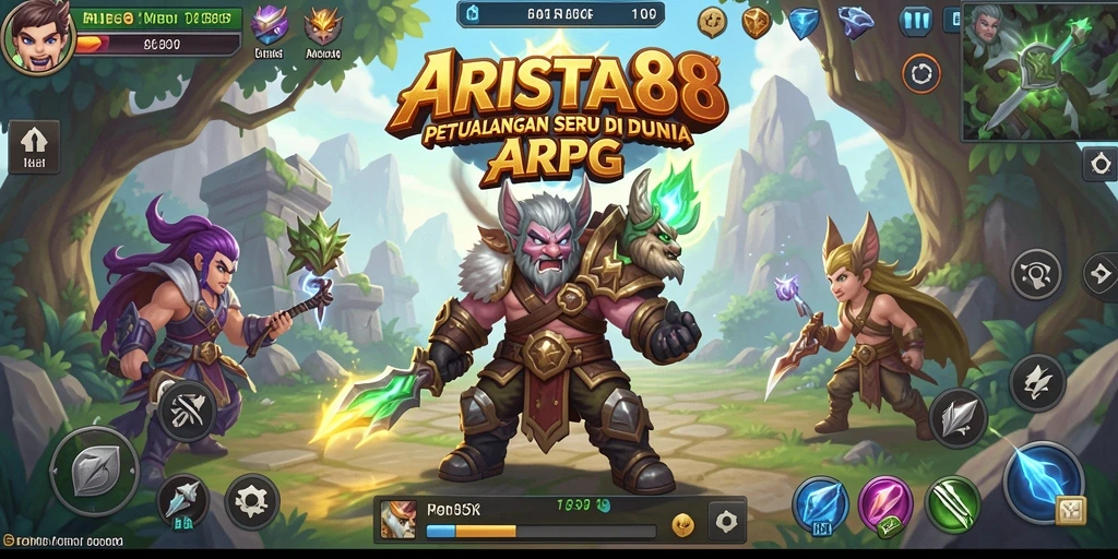 Tampilan gameplay ARISTA88 yang penuh aksi dan petualangan.