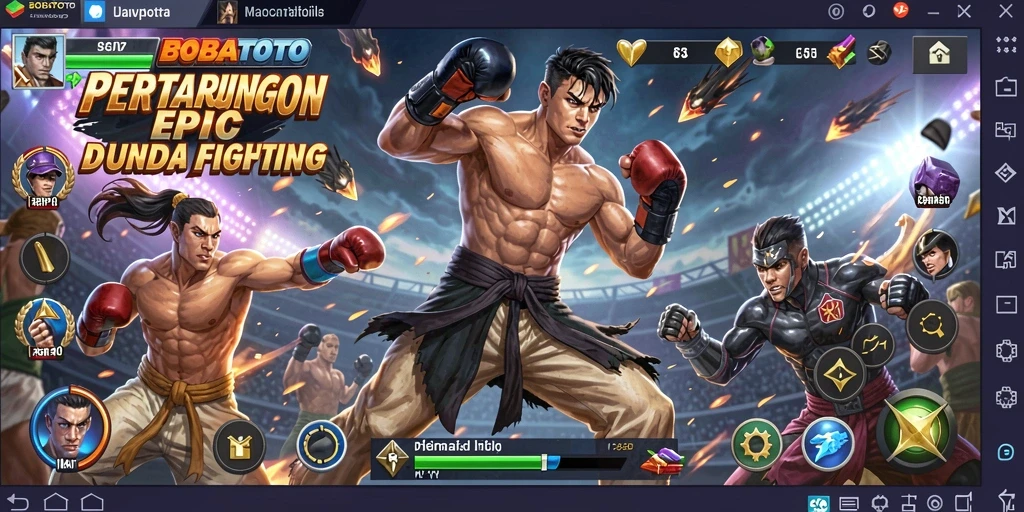 Gameplay mendebarkan dalam pertarungan BOBATOTO.