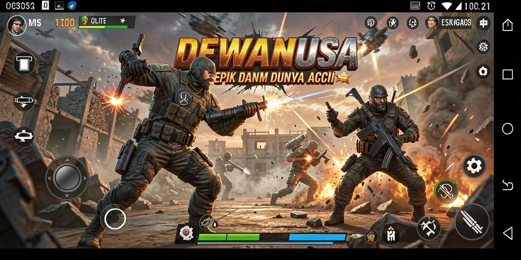 Tampilan gameplay DEWANUSA menampilkan pertarungan seru dan karakter yang kuat.