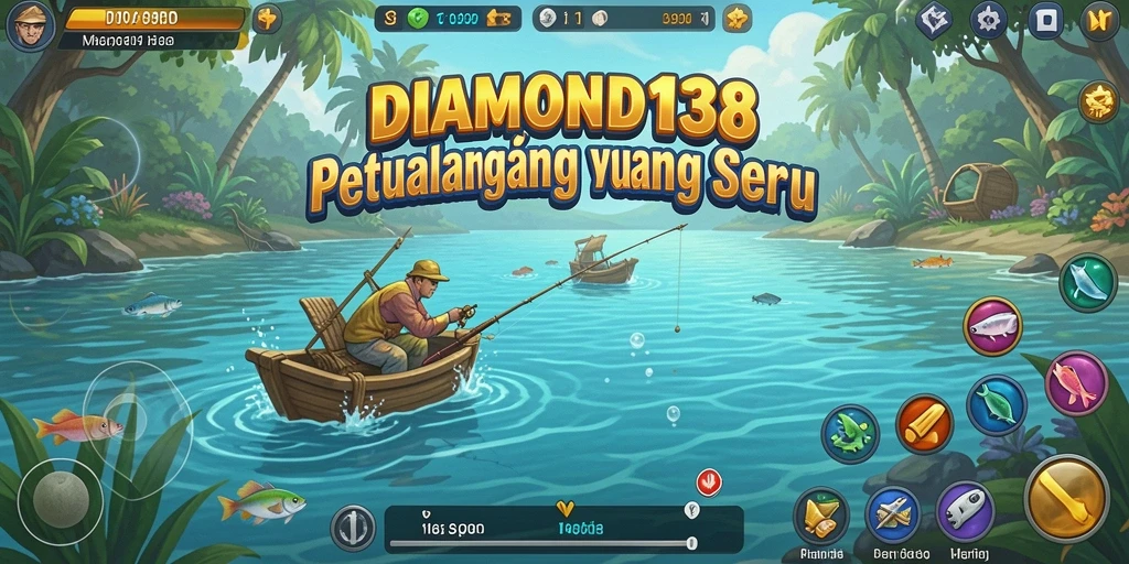 Tampilan gameplay yang menawan dari DIAMOND138 saat memancing.