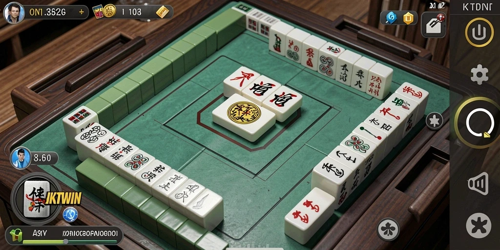 Screenshot utama JKTWIN menunjukkan gameplay Mahjong yang mendebarkan.