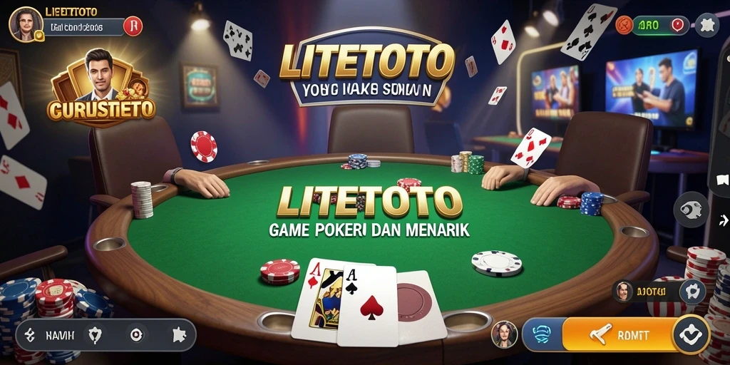 Tampilan gameplay utama LITETOTO menampilkan aksi seru dalam permainan Poker.