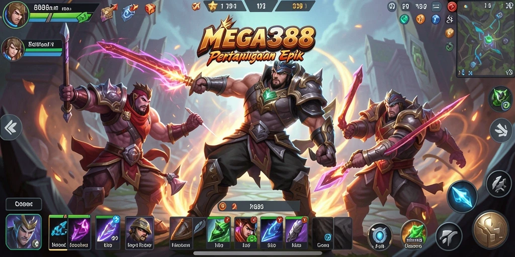 Gameplay MOBA yang mendebarkan dan kompetitif di MEGA388.