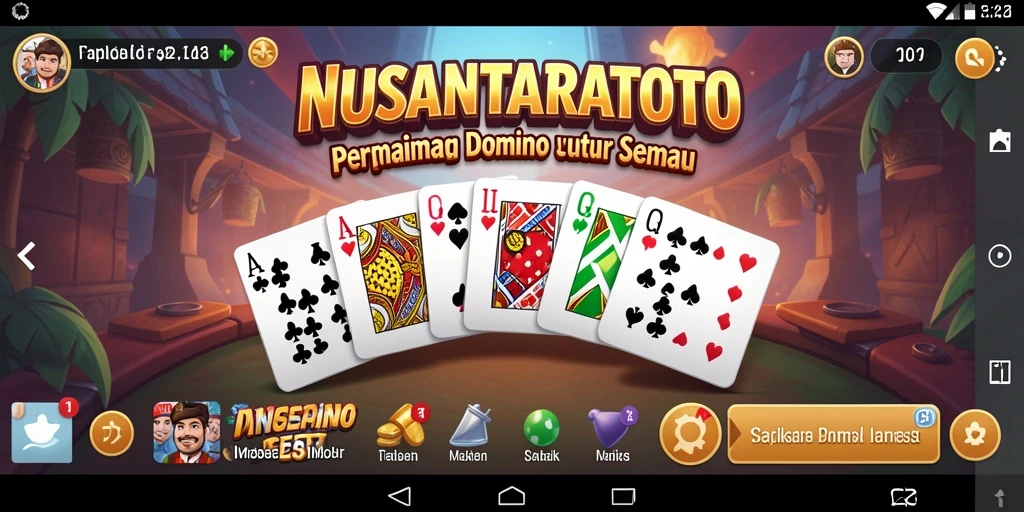 Tampilan gameplay seru dari NUSANTARATOTO dalam permainan Domino.