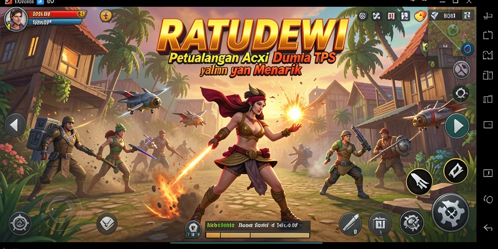 Tangkapan layar gameplay RATUDEWI dengan aksi mendebarkan di dunia TPS.