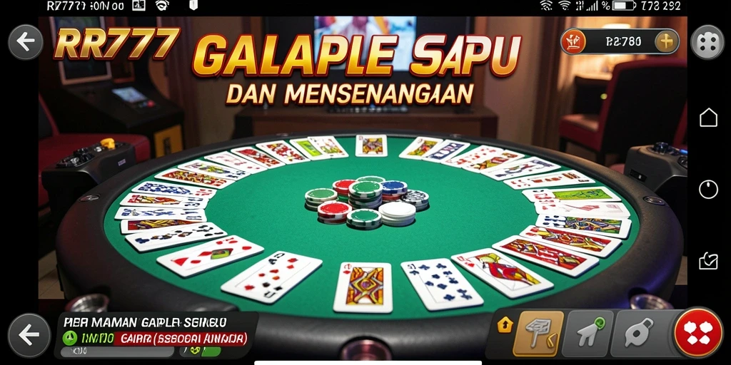 Gameplay seru dari permainan Gaple RR777 dengan grafis menarik.
