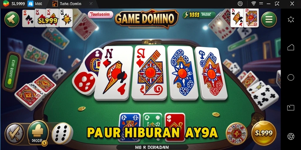 Tampilan gameplay seru dari SL999, permainan Domino yang menegangkan.