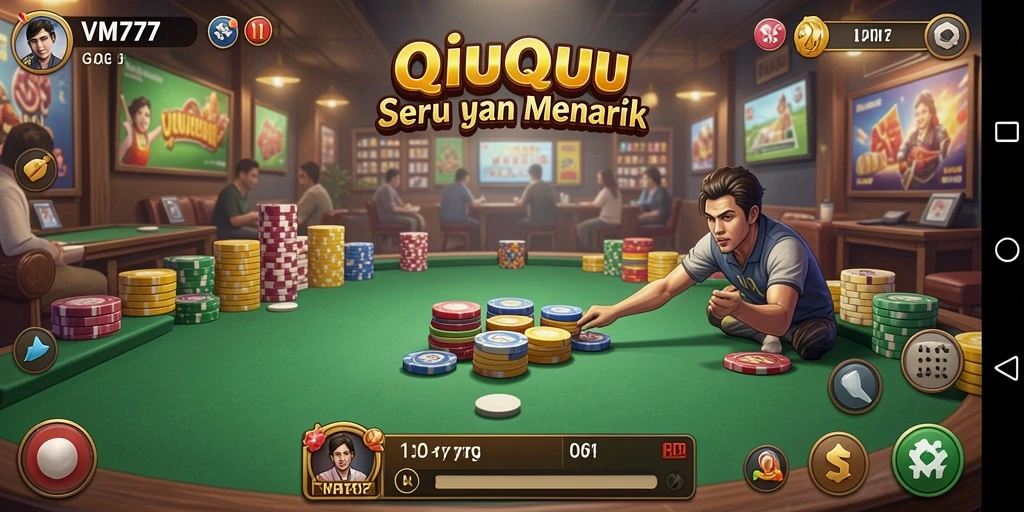 Screenshot gameplay QiuQiu yang seru dan mendebarkan.
